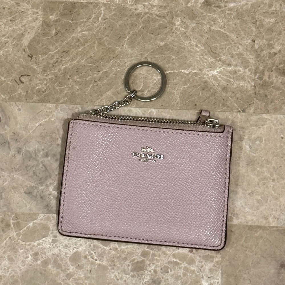 Coach Blush Leather Key Holder